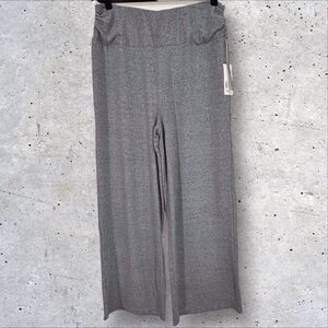 Soft Surroundings Lena Lounge Wide Leg Pants Size XL Pull On Gray Knit NWT